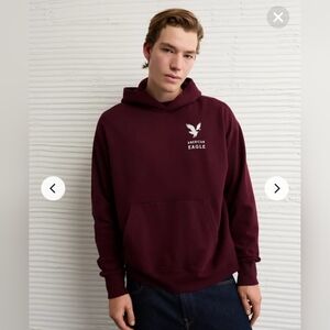 New! Men's American Eagle AE Lightweight Graphic Hoodie Medium